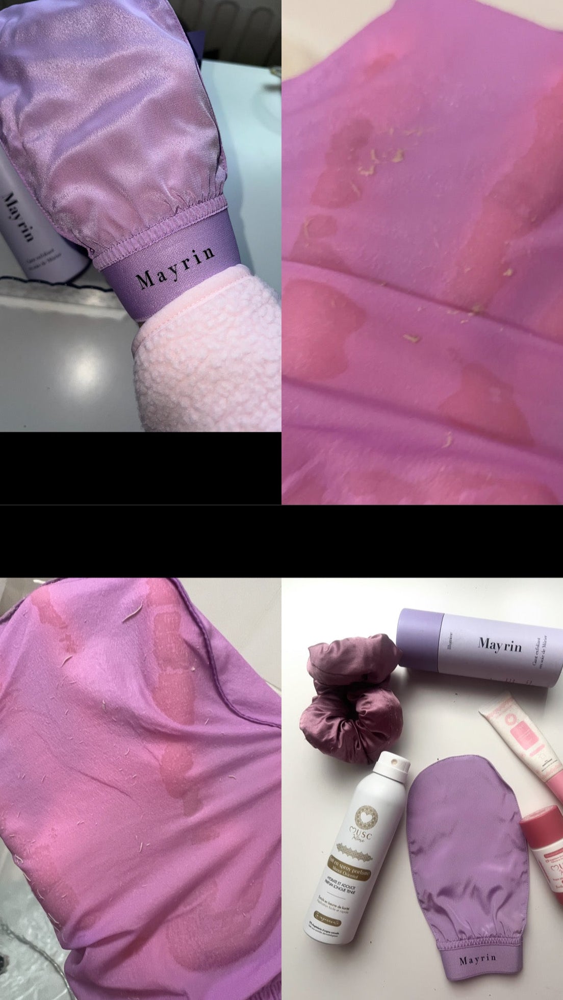 Gant exfoliant en soie de Mûrier Mayrin